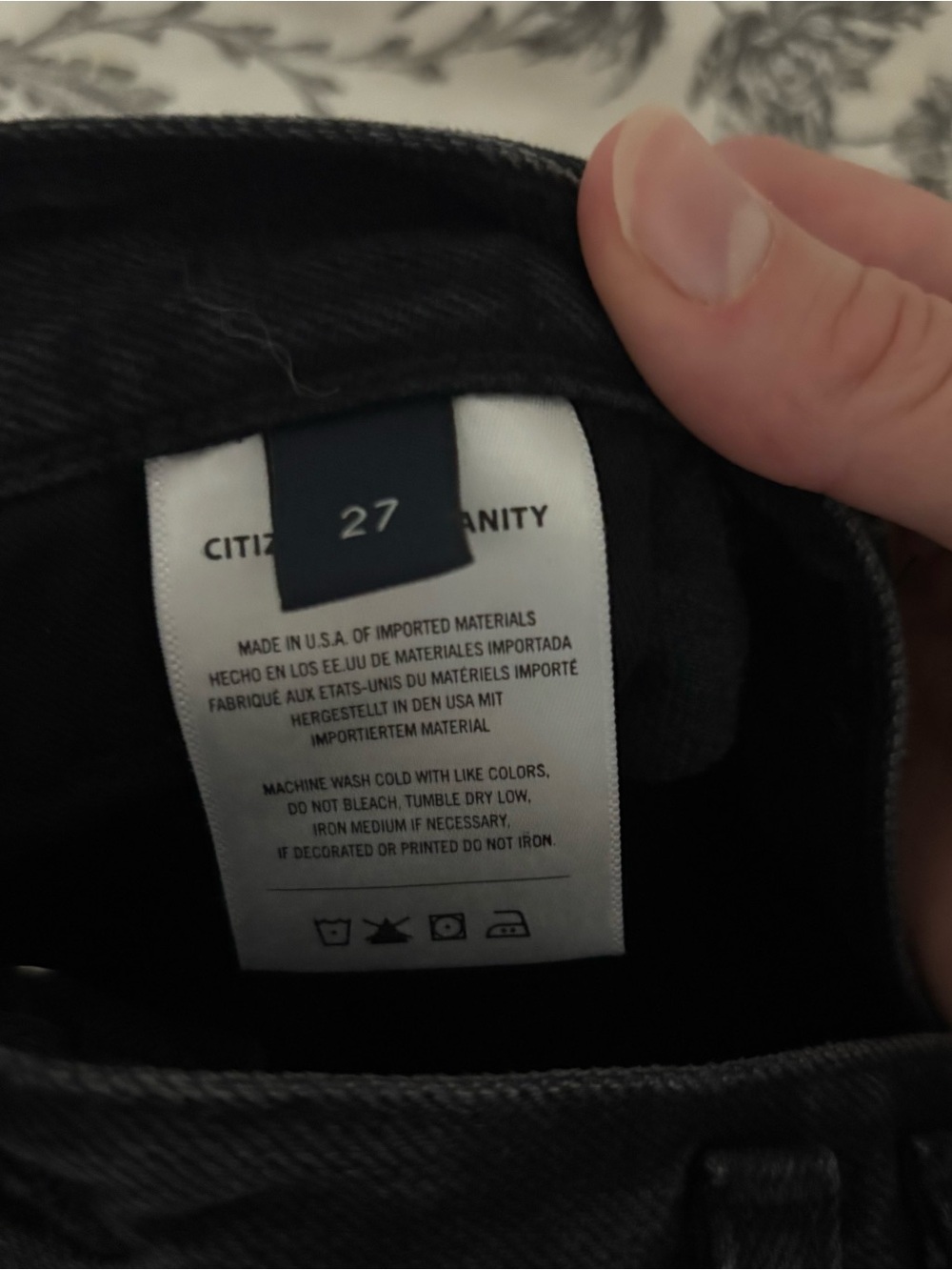 Citizens Of Humanity Deep Black High-Rise Wide Leg Jeans - Picture 6 of 6